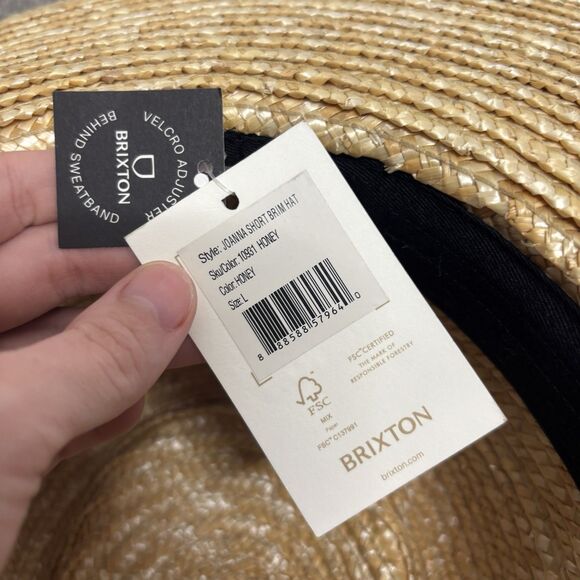 Joanna Wheat Straw Fedora Hat - Honey/Lion – Village Hat Shop NWT Brixton Joanna Straw Hat Honey Wide Brim Boho Size L 7 1/2